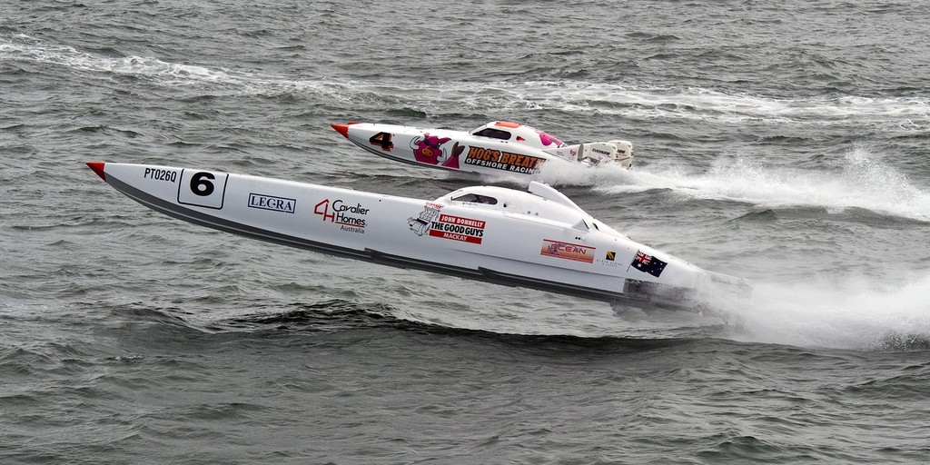 ’The Good Guys’ proved too good for the smaller ’Hog’s Breath’ and surged to victory in Supercat Lite. © Andrew Gricks http://www.andrewgricksphotography.com